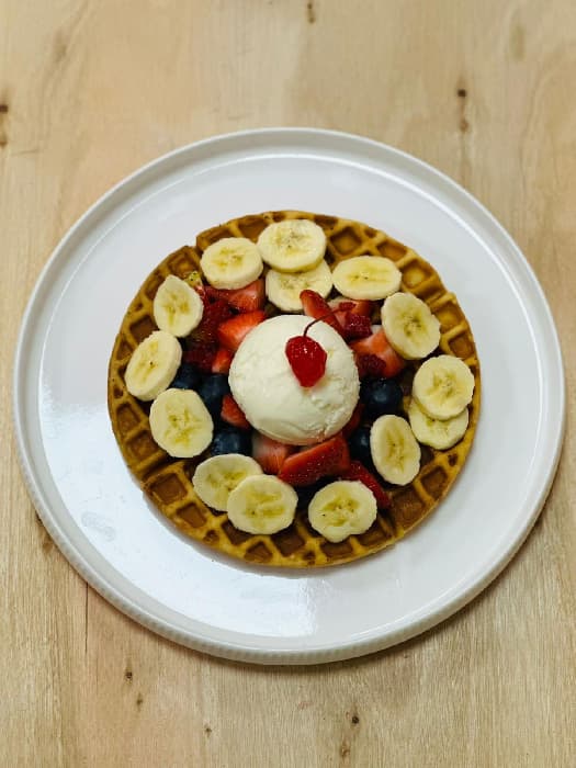 Mix Berry Ice Cream Waffle