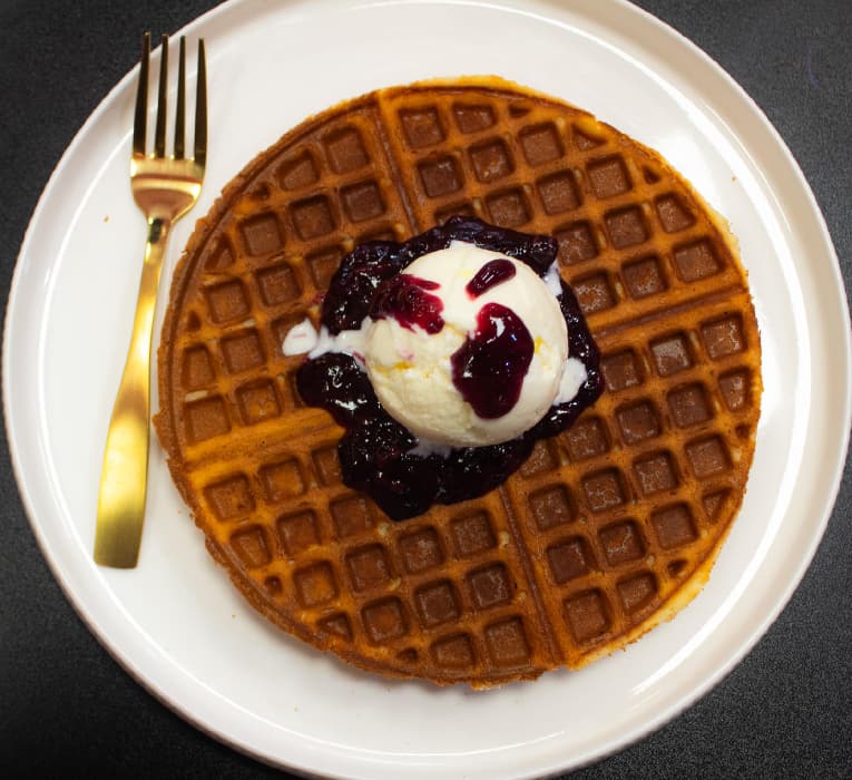 Tropical Berry Ice Cream Waffle